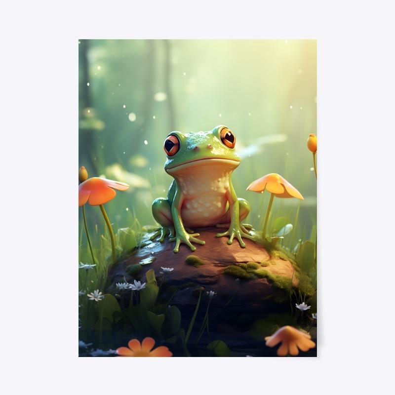 Cute Frog Print