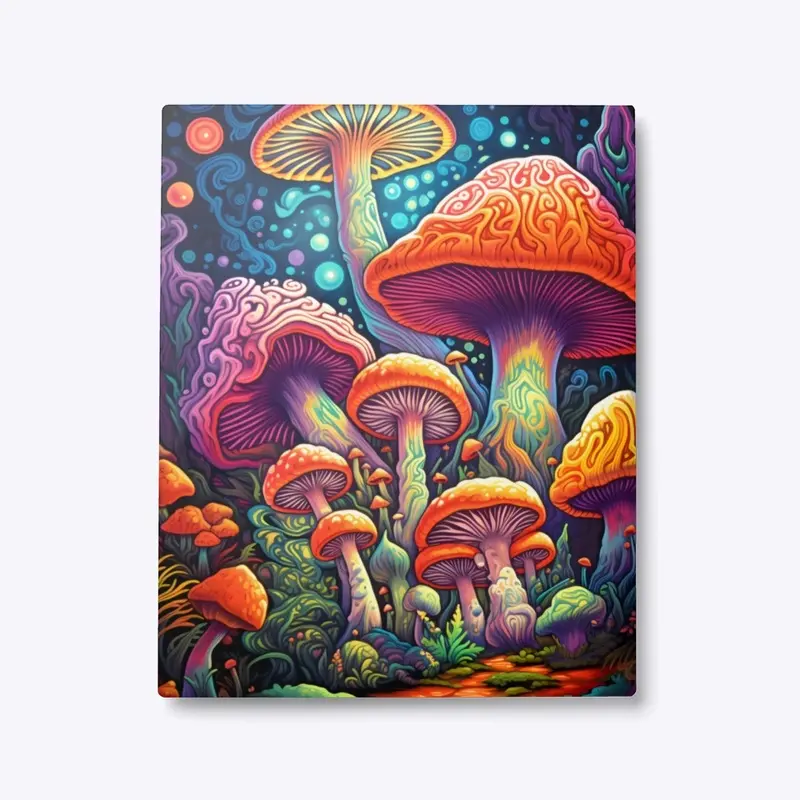 Psychedelic Mushrooms Metal Print